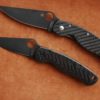 Кастомные накладки для ножей Spyderco Para-Military 2, Carbon